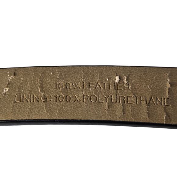 Vtg Talbots Womens Black Velvet & Leather Thin Belt Bow w Gold Size XS Y2K - Picture 11 of 12